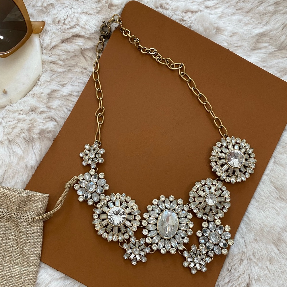 J Crew Factory Flower Lattice Necklace